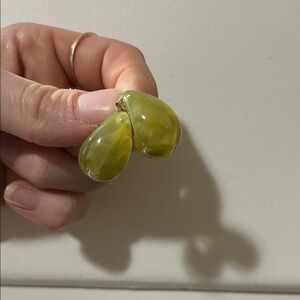 Chic Olive Teardrop Earrings